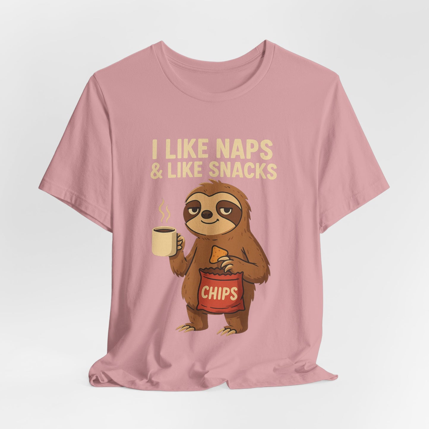 Funny Sloth T-Shirt – I Like Naps and Snacks Tee - Scripted Expression