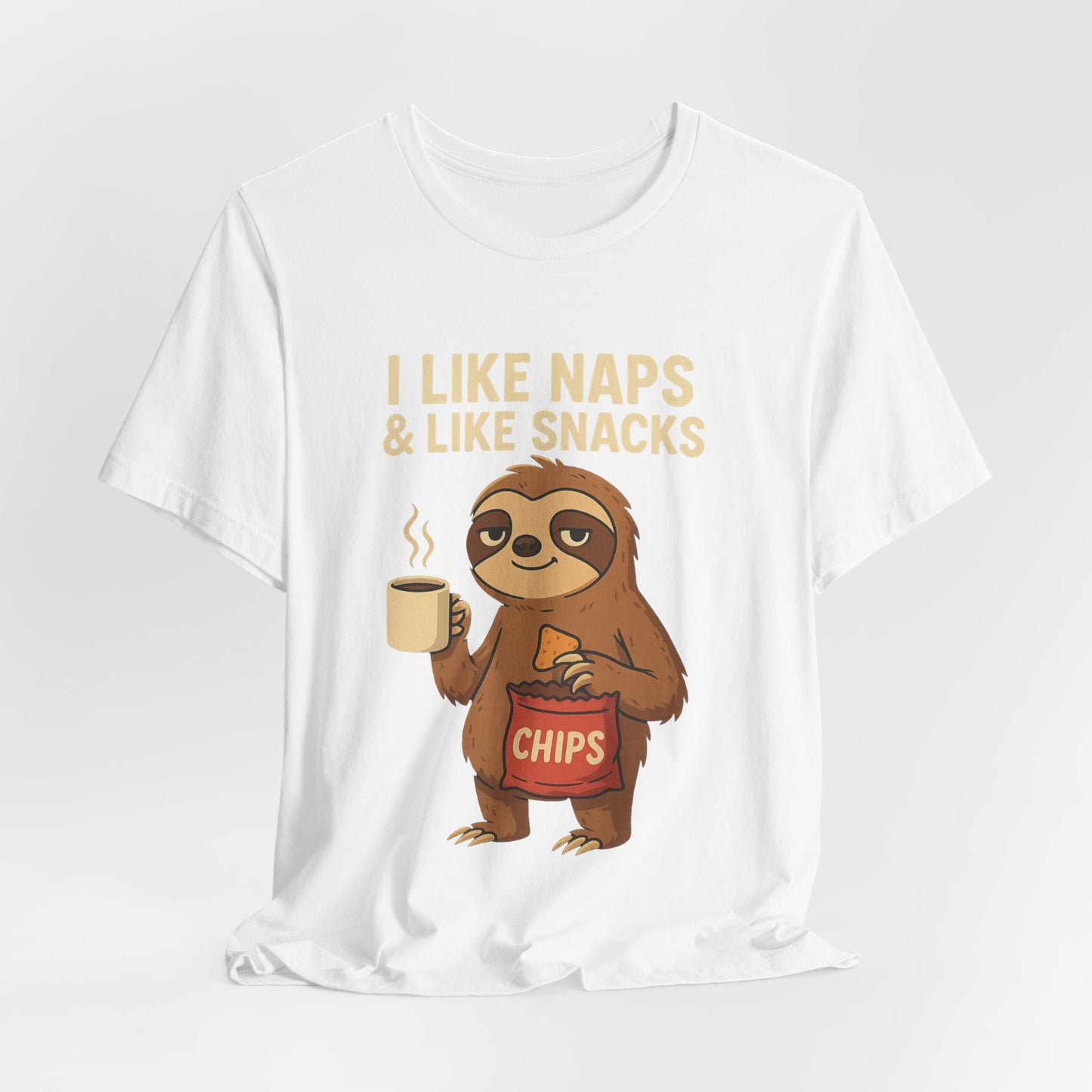 Funny Sloth T-Shirt – I Like Naps and Snacks Tee - Scripted Expression