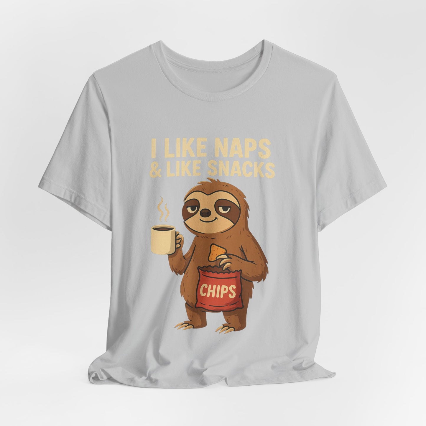 Funny Sloth T-Shirt – I Like Naps and Snacks Tee - Scripted Expression