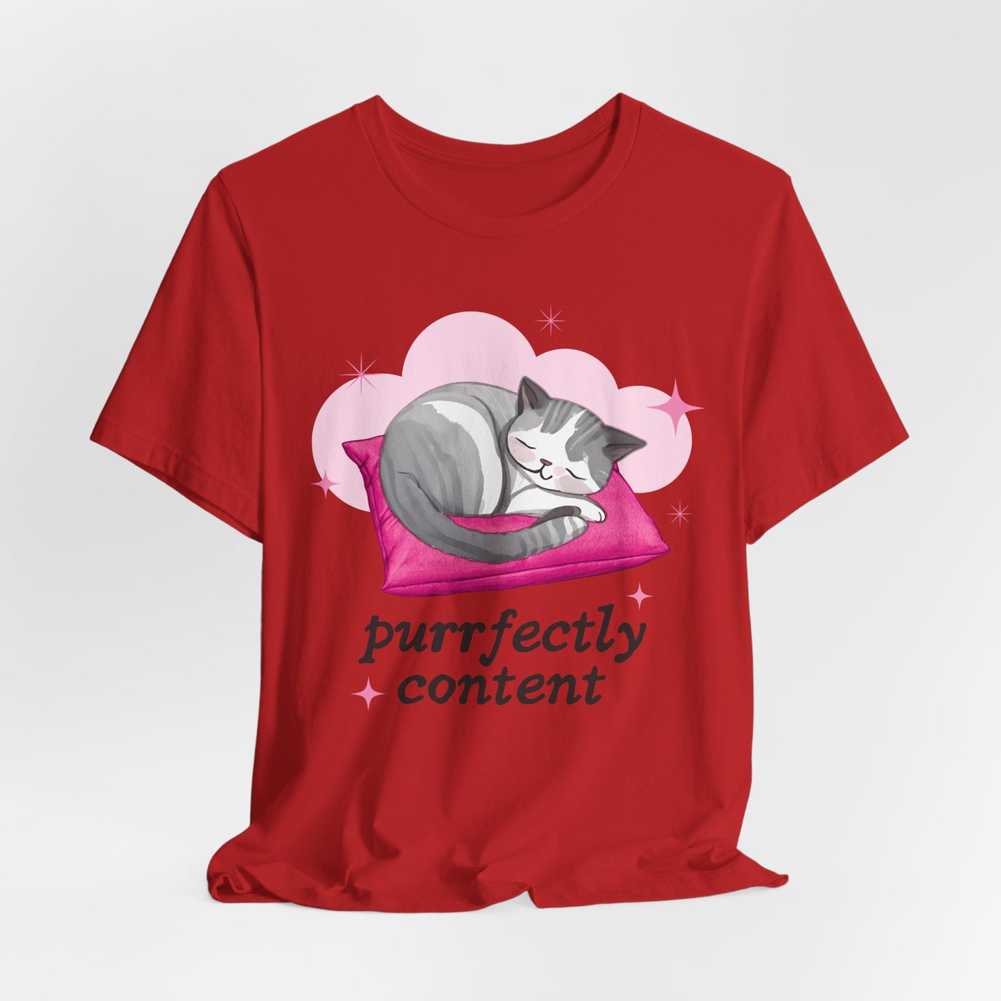 Cat Tshirt Purrfectly Unisex - Scripted Expression