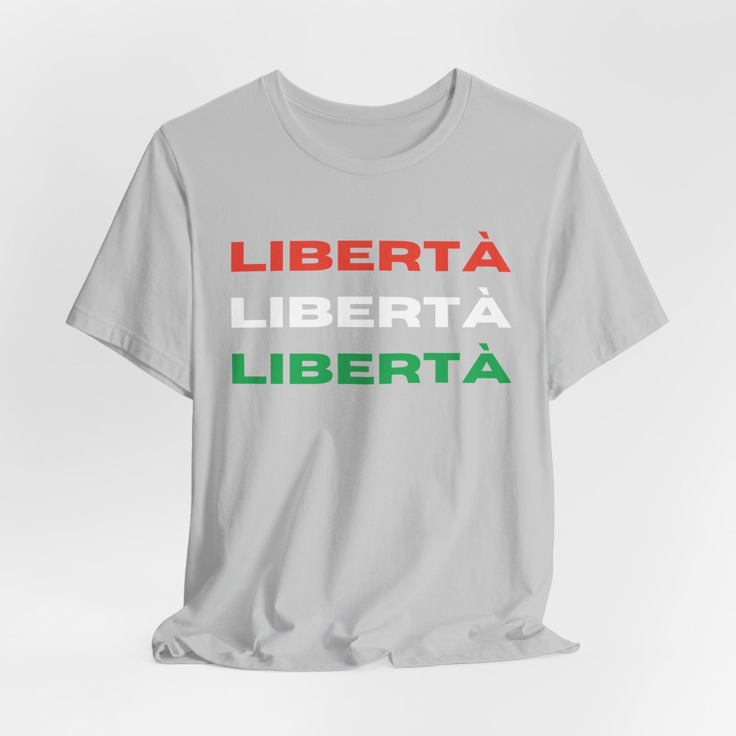 Unisex Tee - Liberta Italian Flag Colour - Scripted Expression