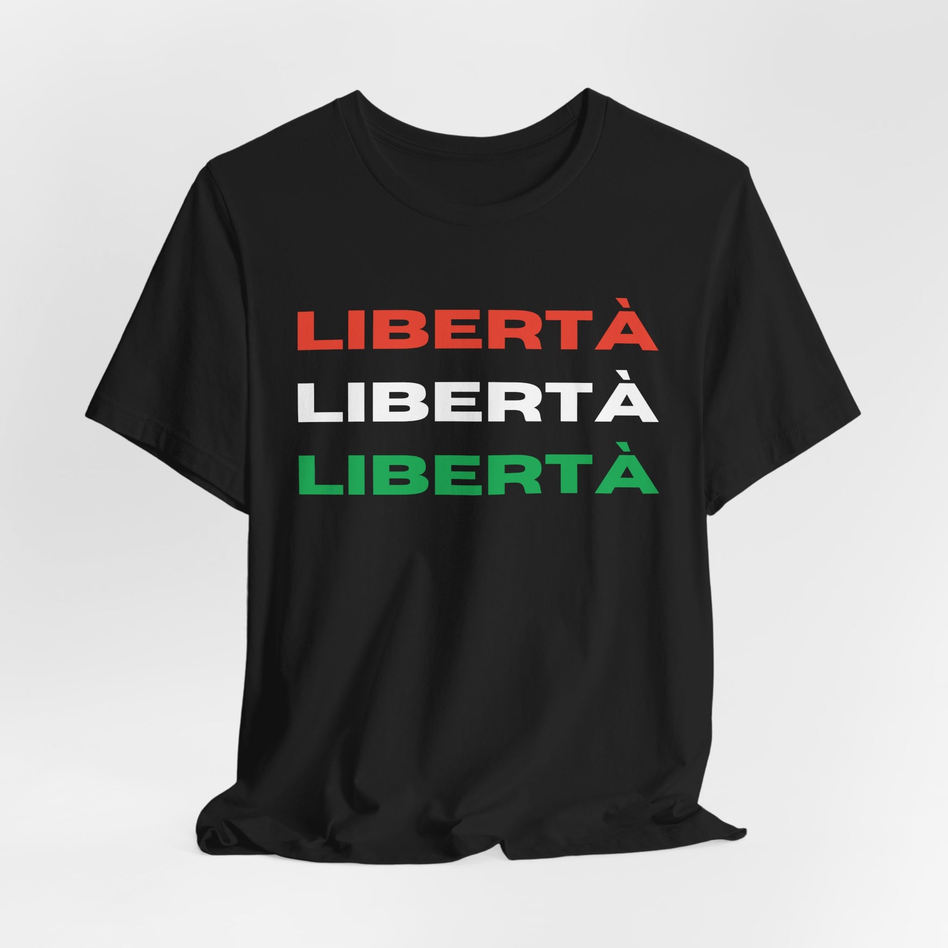Unisex Tee - Liberta Italian Flag Colour - Scripted Expression