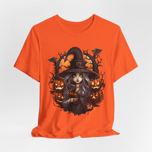 Halloween Witch & Pumpkin Tee