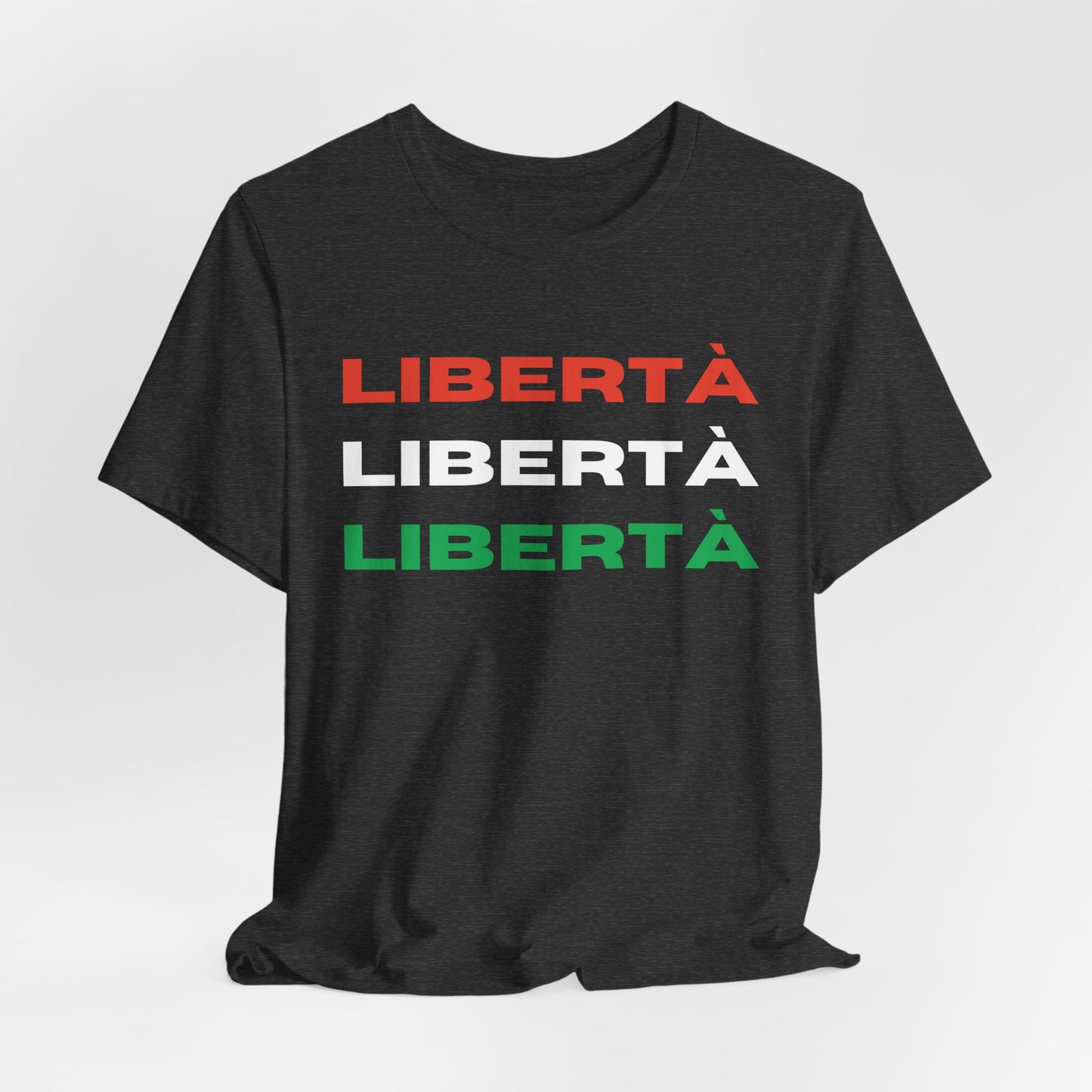 Unisex Tee - Liberta Italian Flag Colour - Scripted Expression