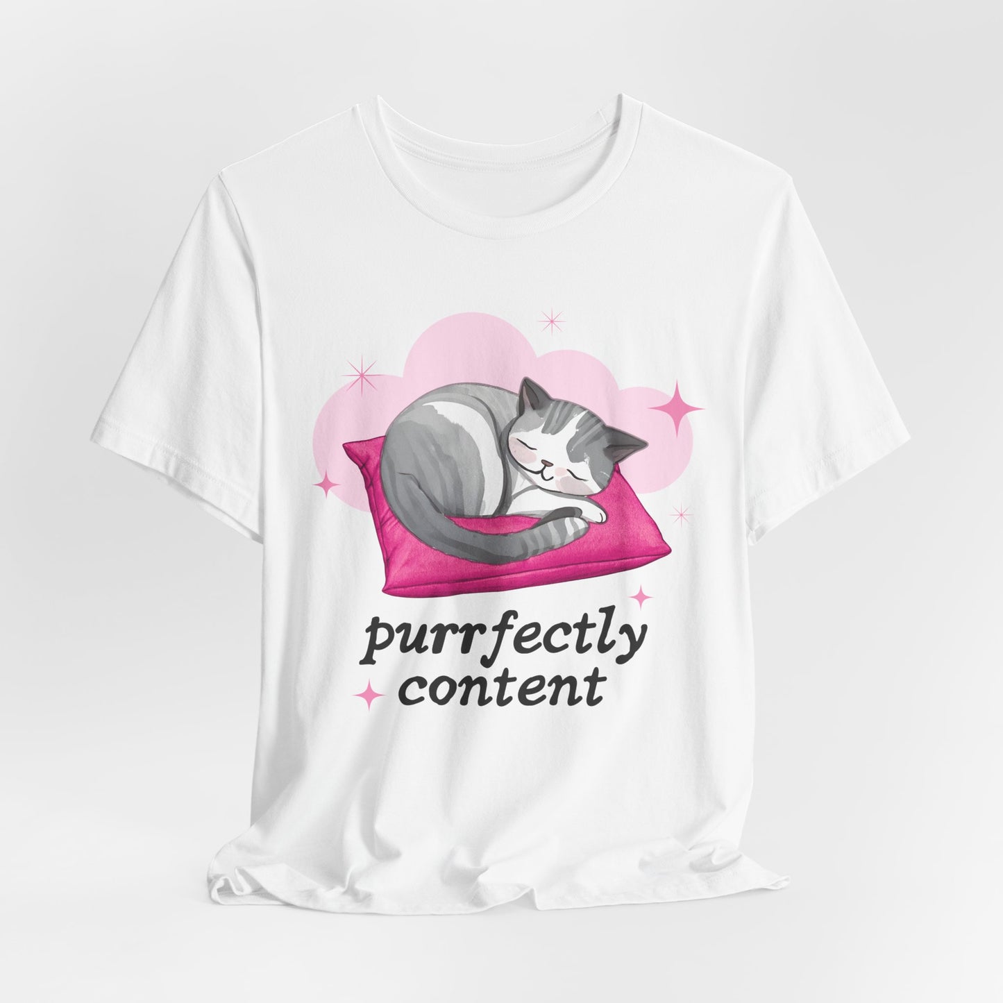 Cat Tshirt Purrfectly Unisex - Scripted Expression